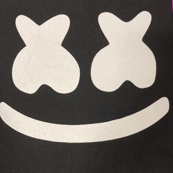 Mellogang marshmallow smile face black tee size medium - Picture 5 of 8